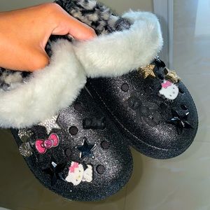 Fuzzy Crocs Stars No Charms Cute Crocs Fuzzy ⭐️✨